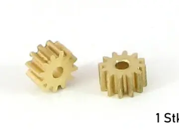 Motorritzel (1), 9 Zähne Ø5,5mm M50, Messing, zum Aufpressen für Motorwellen Ø2mm, SRP Universal