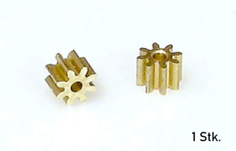 Motorritzel (1) 12 Zähne, Ø1,5mm Motorwellen, Ø7,0mm M50, Messing, zum Aufpressen, SRP Universal