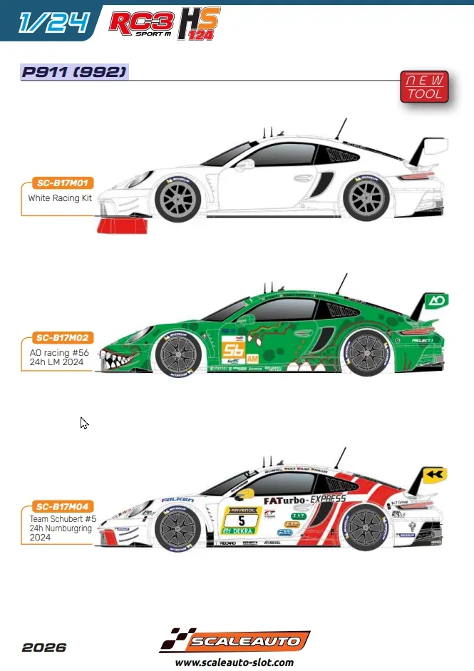 SCALEAUTO 1/24 - P911 (992) - AO racing #56 24h LM 2024 - Vorschau - Reservierungspreis