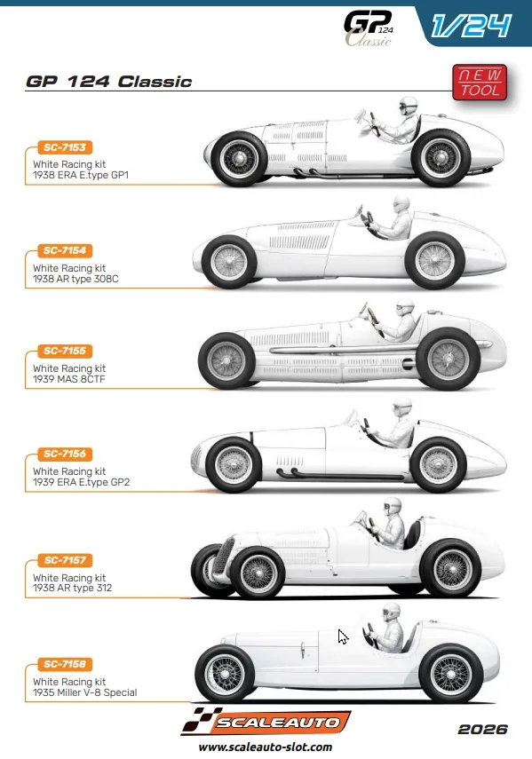 Slotcar Maßstab 1:24 analog Bausatz SCALEAUTO DIVERSE - VORSCHAU