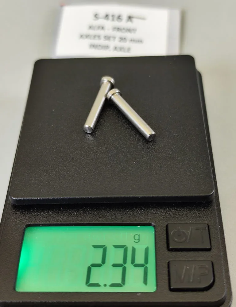 Einzel-Achsen 2x Ø3x17,5mm f.Slotcars 1:24 BRM - Einzerad, vorne