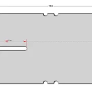 ALU-Richtplatte V02, 200x100 mm, 5 mm dick, geeignet für Slotcars im Maßstab 1/24 und 1/32.