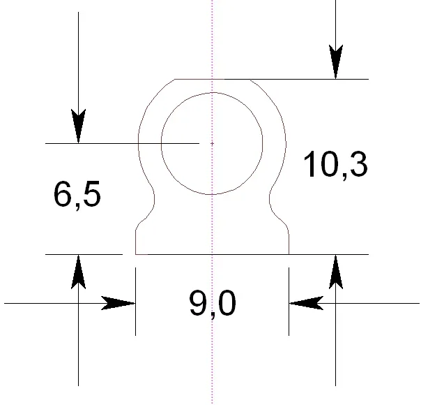 Achsbock/Halter, H 3.5/6.5 mm, ALU CNC, f. Einzelachse/Rad, 5 mm breit, f. 2 Kugellager, by SCT, SLOT-FORMEL