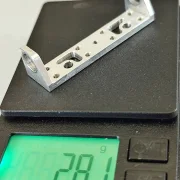 Achsbock/Halter Alu H4,0/H7.0, gefräst, breit 45 mm, beidseitig, Lagerhöhe 7,0 mm, Achsmitte 10.0 mm zum Beispiel für unsere Formel Chassis - HINTEN!