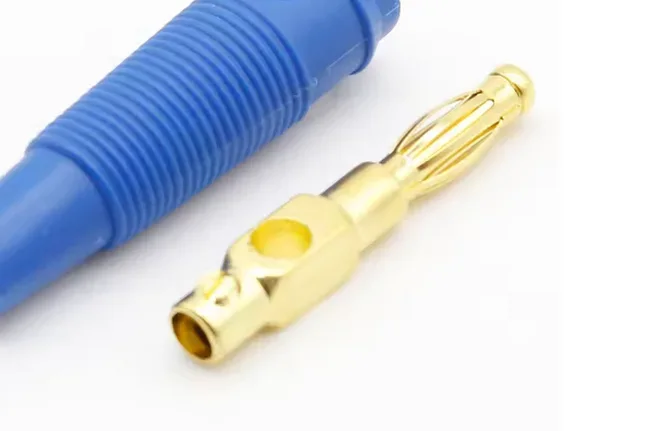 Bananenstecker (1), rot, schwarz, gelb, D4mm, zum anlöten