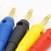 Bananenstecker (1), rot, schwarz, gelb, D4mm, zum anlöten