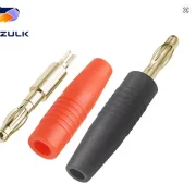 Bananenstecker (1), rot, schwarz, gelb, gute Qualität, D4mm, zum anlöten