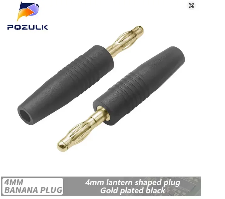 Bananenstecker (1), rot, schwarz, gelb, gute Qualität, D4mm, zum anlöten