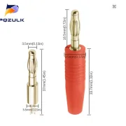 Bananenstecker (1), rot, schwarz, gelb, gute Qualität, D4mm, zum anlöten