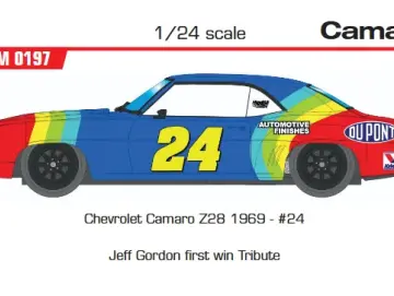 Chevrolet Camaro Z28 1969 - #24 Jeff Gordon first win Tribute - Slotcar Maßstab 1:24 analog BRM