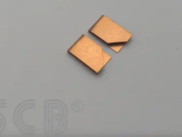 Clip lang, Bronze, breit/Schrägschnitt - SCB - f. Stromabnehmer/Schleifer, ACBZ54SCH