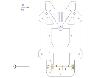 DSC2 Chassis-KIT, DSC2B70-R92-94, Messing 2.0 mm / Chassisplatte B 70 mm, Anbauteile 1.5 mm GFK schwarz - z.B. Porsche 917