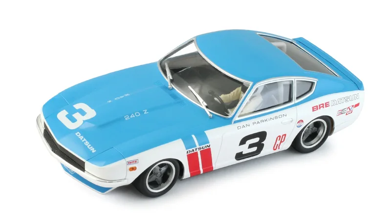 Datsun 240Z No. 3, Slotcar Maßstab 1:24 analog in Rennversion mit Metall-Chassis