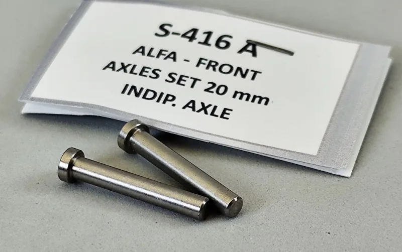 Einzel-Achsen 2x Ø3x20,0mm f.Slotcars 1:24 BRM - Einzerad, vorne