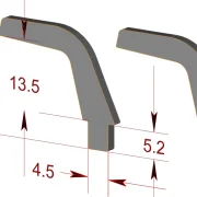 Halter (2), versch. Höhen, unten hängender Spoiler (FLEX-FLÜGEL)