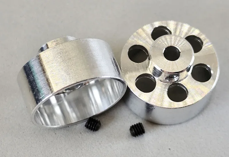 Felge MB AD Ø18,1x8mm, ID 16,4 mm, Aluminium gelocht m. Flachhump f.Ø3mm