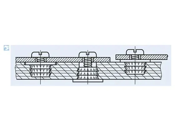 Gewindeeinsatz; Messing; M2; ; L: 1,35mm; für Kunststoff, GFK, CFK