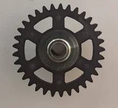 JP GEARS Spurzahnrad 33 Zaehne ( schwarz) Plastik m.Alunabe f.Slotcars 1:24 / BRM