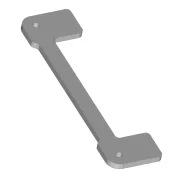 Karohalter GFK Schwarz, H 1,5 oder 1.0 mm, für "OLD NASCAR DMT Chassis" - wird auf den Wackler / H Träger geschraubt