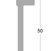 Karohalter GFK Schwarz, H 1,5 oder 1.0 mm, für "OLD NASCAR DMT Chassis" - wird auf den Wackler / H Träger geschraubt