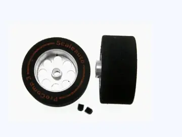 Kompletträder Ø AD 26,75x B 13mm ProComp-3, Moosgummi m. Ø17mm Alufelgen f. Ø3mm