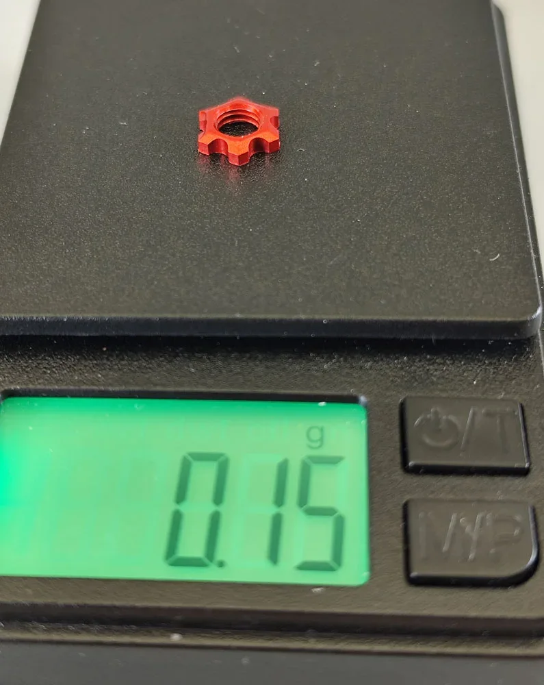 Leitkiel-Befestigungsmutter ALU 2mm flach, M5, 1:24 Pro Light Alumiunium f.Ø4,8mm