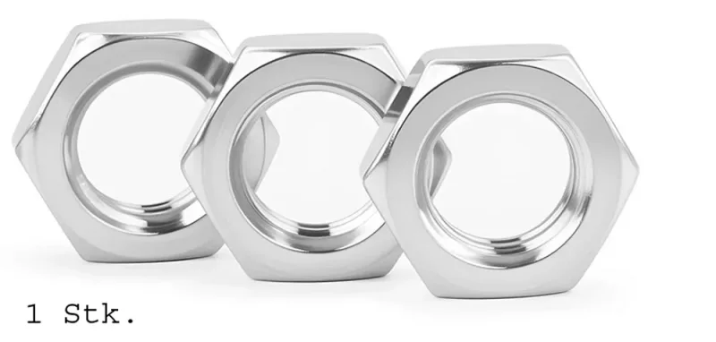 Leitkiel-Befestigungsmutter DÜNN H ca. 2,4 mm, M5 EStahl f. Ø4,8mm Leitkiele