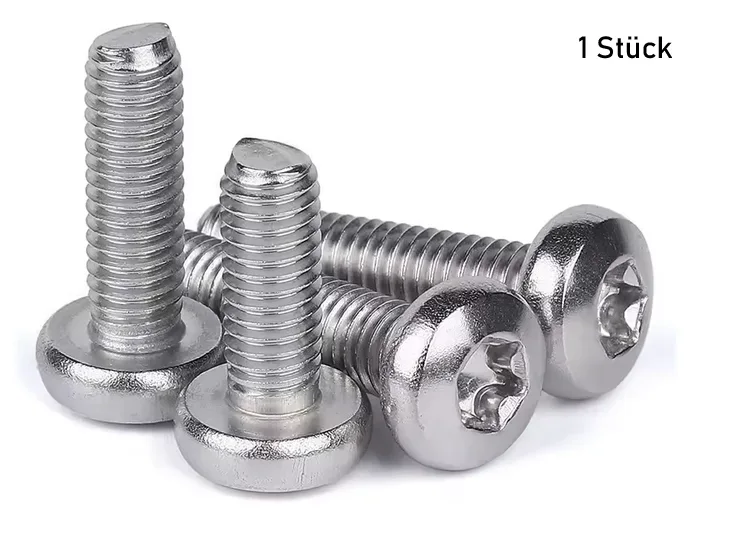 Linsenkopfschraube, M2 von 4-10mm, Torx T6, Edelstahl