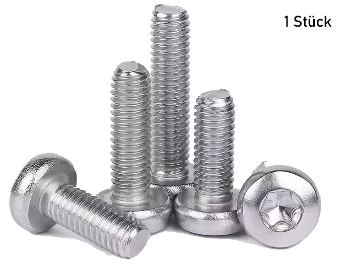 Linsenkopfschraube, M2 von 4-10mm, Torx T6, Edelstahl