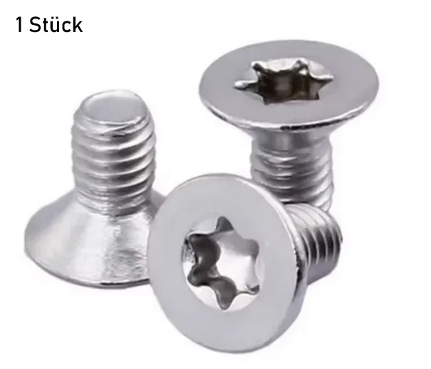 Senkkopfschraube, M2 von 3-10mm, Torx T6, Edelstahl