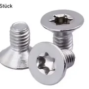 Senkkopfschraube, M2 von 3-10mm, Torx T6, Edelstahl