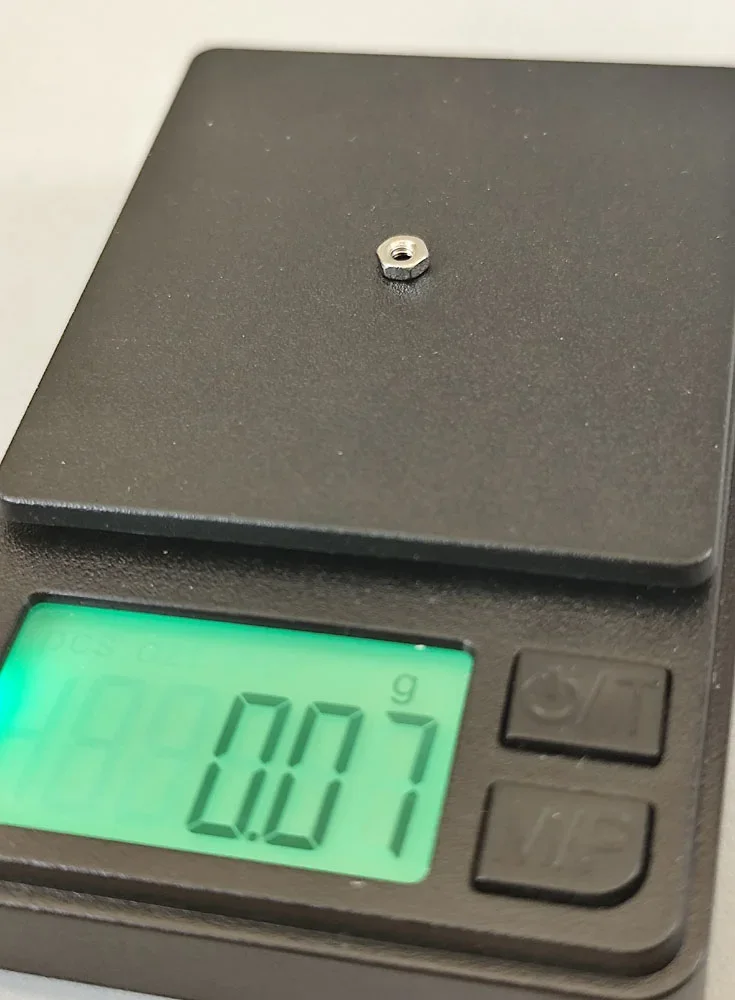 M2 Mutter (1), STD, Edelstahl, normale Höhe 1,3mm