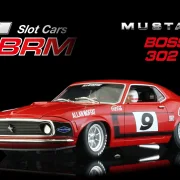 MUSTANG BOSS 302 – Trans-AM Mustang 1970 - #9 Allan Moffat Racing Team Allan Moffat  - Slotcar Maßstab 1:24 analog BRM in Rennversion mit Metall-Chassis