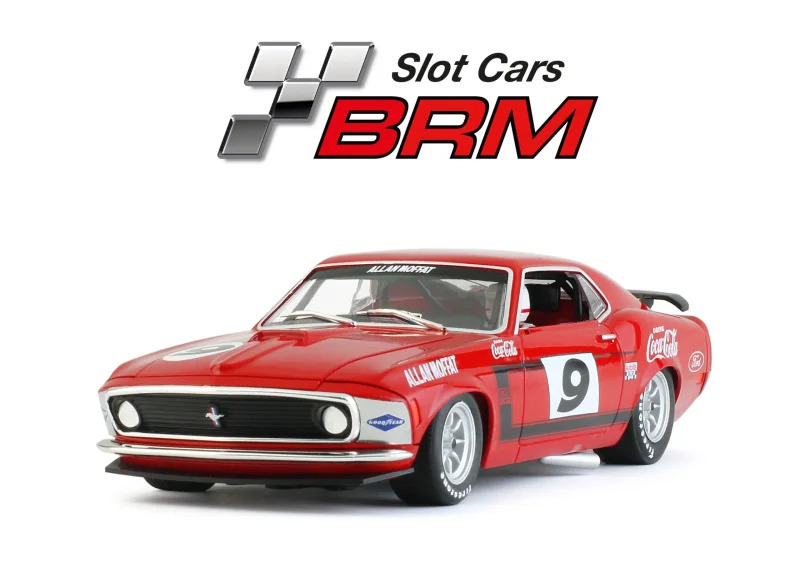 MUSTANG BOSS 302 – Trans-AM Mustang 1970 - #9 Allan Moffat Racing Team Allan Moffat  - Slotcar Maßstab 1:24 analog BRM in Rennversion mit Metall-Chassis