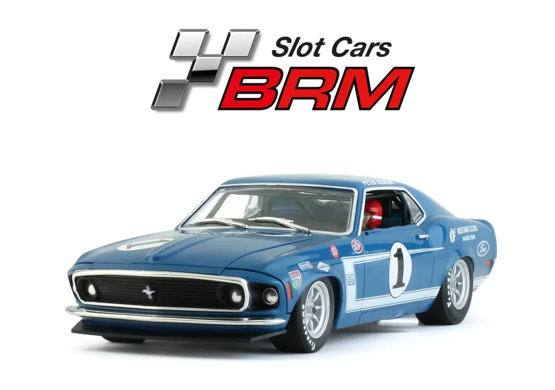 MUSTANG BOSS Trans-AM Laguna Seca 1969 - #1 Mustang Clubs Racing Team Peter Revson BRM in Rennversion mit Metall-Chassis