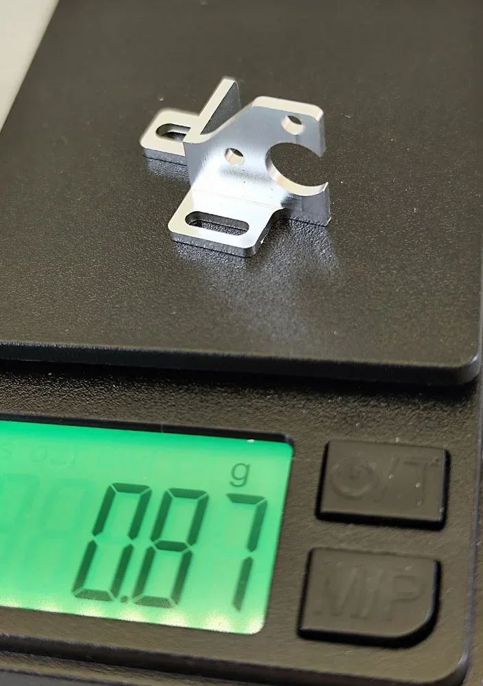 Motorhalter 1:24 Side-/Angelwinder Offset -1,2mm Aluminium m.2 Fixierungen zur Montage von Short- u.Long-Can Motoren