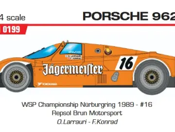 PORSCHE 962CK - Gruppe C - WSP Championship Nürburgring 1989 - #16 Repsol Brun Motorsport O.Larrauri - F.Konrad- BRM Slotcar Maßstab 1:24