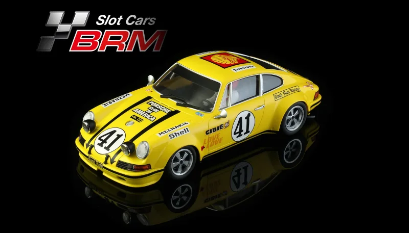 Porsche 911 No. 41, Slotcar Maßstab 1:24 analog in Rennversion mit Metall-Chassis
