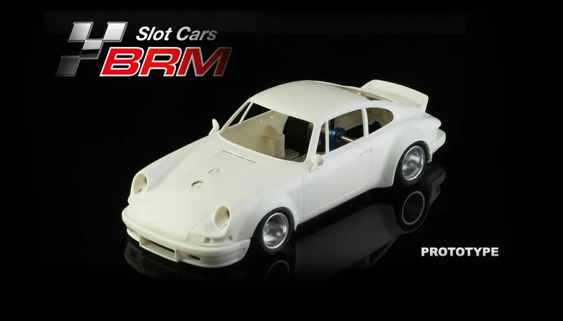 Porsche 911, WHITE KIT, Slotcar Maßstab 1:24 analog in Rennversion mit Metall-Chassis
