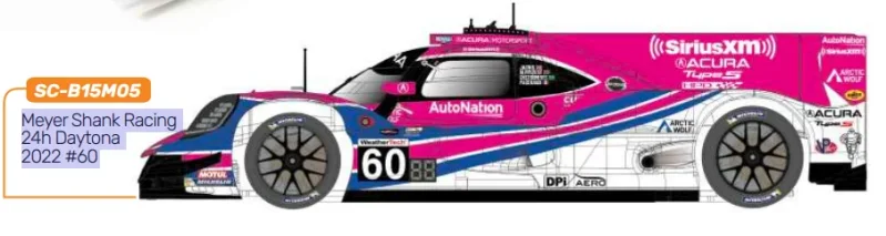 SCALEAUTO 1/24 - LMP ARX-05 - Meyer Shank Racing 24h Daytona 2022 #60 - Vorschau - Reservierungspreis