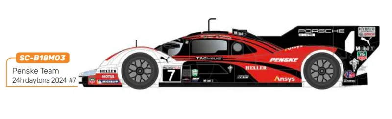 SCALEAUTO 1/24 - P963 LMDH - Penske Team 24h daytona 2024 #7 - Vorschau - Reservierungspreis