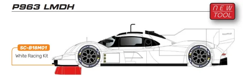 SCALEAUTO 1/24 - P963 LMDH - White Racing Kit - Vorschau - Reservierungspreis