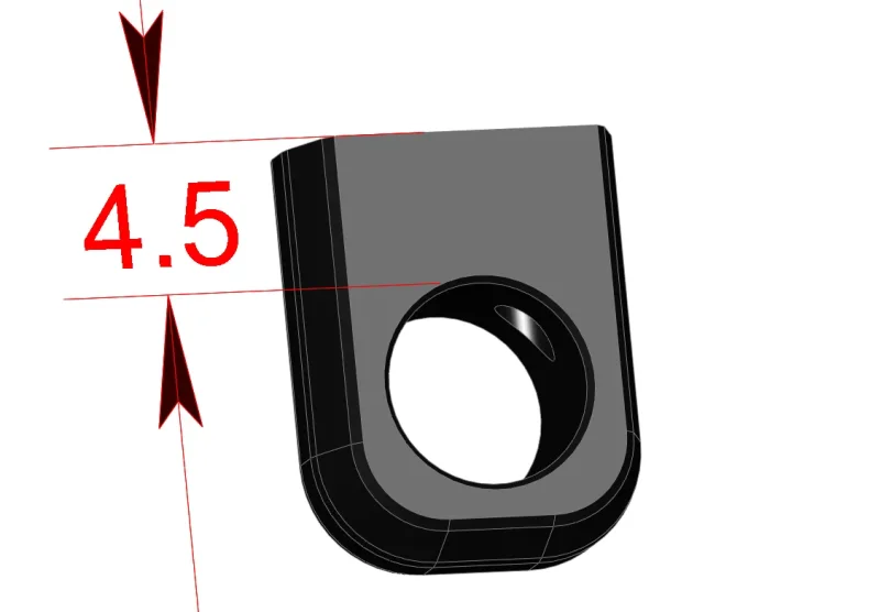 SCT-SF, Achsbock/Halter f. Einzelachse/Rad, f. 2 Kugellager, varibale Höhen, SCHWARZ