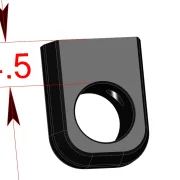 SCT-SF, Achsbock/Halter f. Einzelachse/Rad, f. 2 Kugellager, varibale Höhen, SCHWARZ