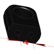 SCT-SF, Achsbock/Halter f. Einzelachse/Rad, f. 2 Kugellager, varibale Höhen, SCHWARZ