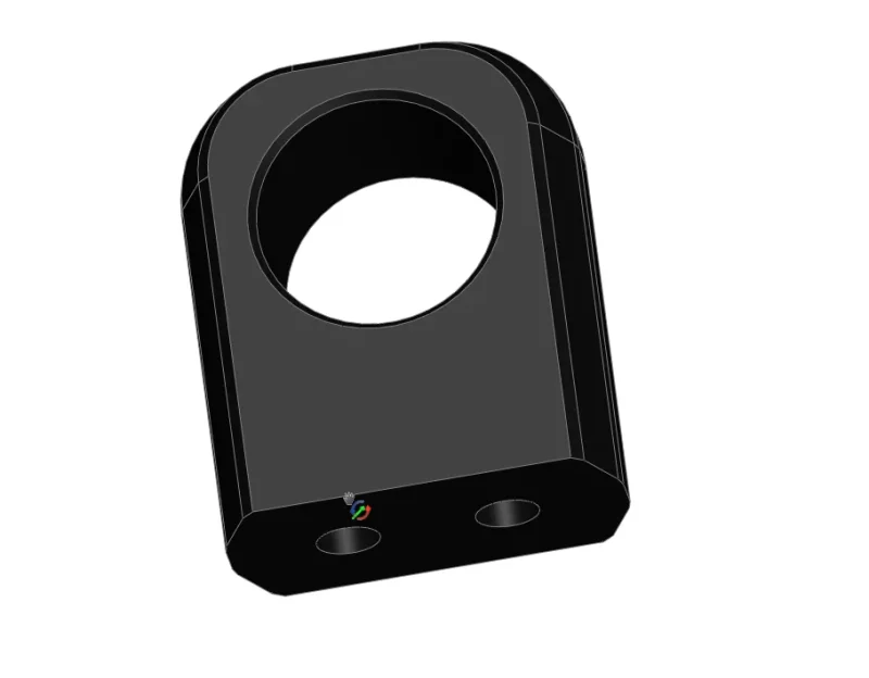 SCT-SF, Achsbock/Halter f. Einzelachse/Rad, f. 2 Kugellager, varibale Höhen, SCHWARZ