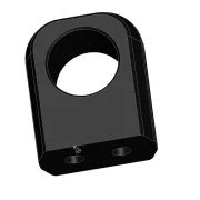 SCT-SF, Achsbock/Halter f. Einzelachse/Rad, f. 2 Kugellager, varibale Höhen, SCHWARZ