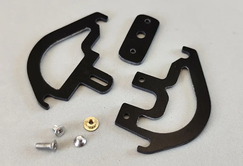 SCT-SF, GFK/CFK Wackler Set, 4 Teile, Wackler LI/RE, mittelteil, spez. Mutter, 1.0/1,5 mm