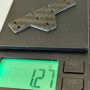 SCT-SF, GFK/CFK/ME, V2 Achs-Abstandshalter 8 Loch (länger), hinten, varibale Stärken und Materialien 0.01-2.0mm