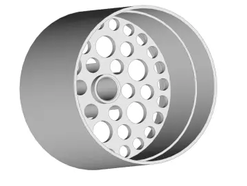SCT-ALU-Felge (Light), Hinten B 13 mm, AD 14.0 bis 21.0 mm, Achse D 3.0mm, 7075 Alu, gehärtet, M3 Madenschraube, halb innenliegende Achsnabe/Schraube